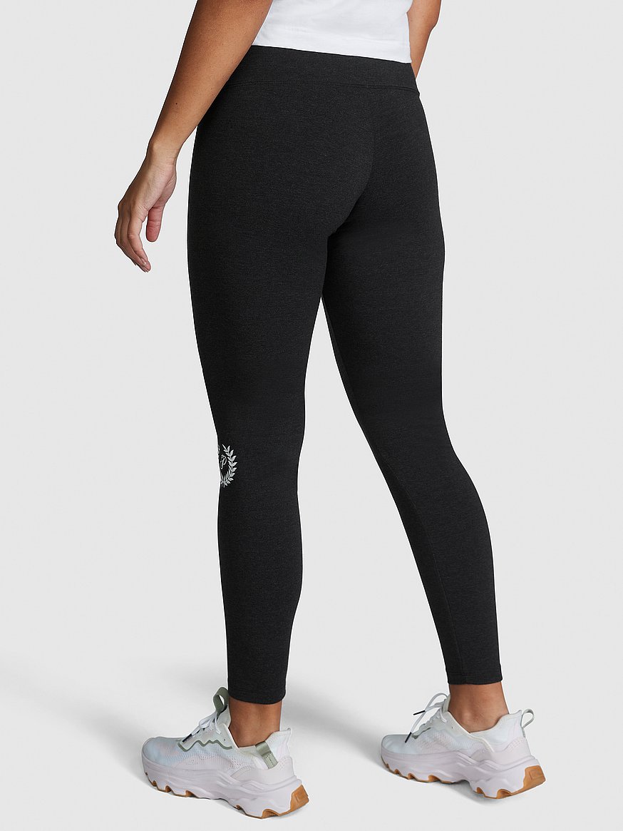  Victoria's Secret Pink Active Foldover Full Length Cotton  Legging Color Black Tropical New (as1, Alpha, x_s, Regular, Regular) :  Clothing, Shoes & Jewelry