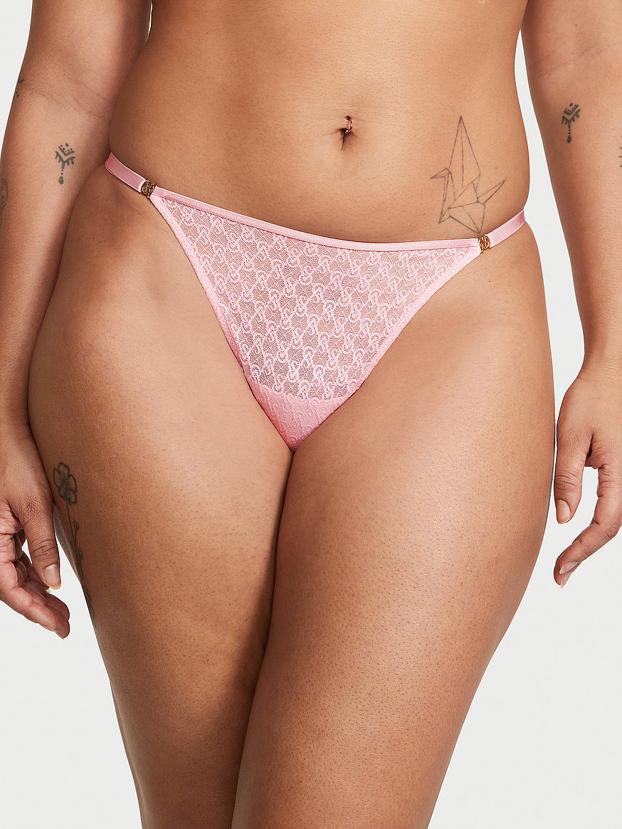 Icon by Victoria's Secret Lace Adjustable String Thong Panty | Victoria's  Secret Australia