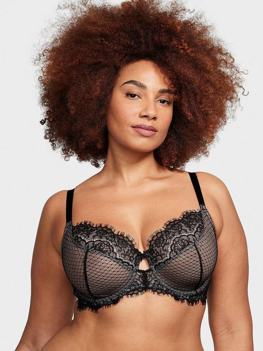 Buy Black Recycled Lace Full Cup Comfort Bra - 38DD, Bras