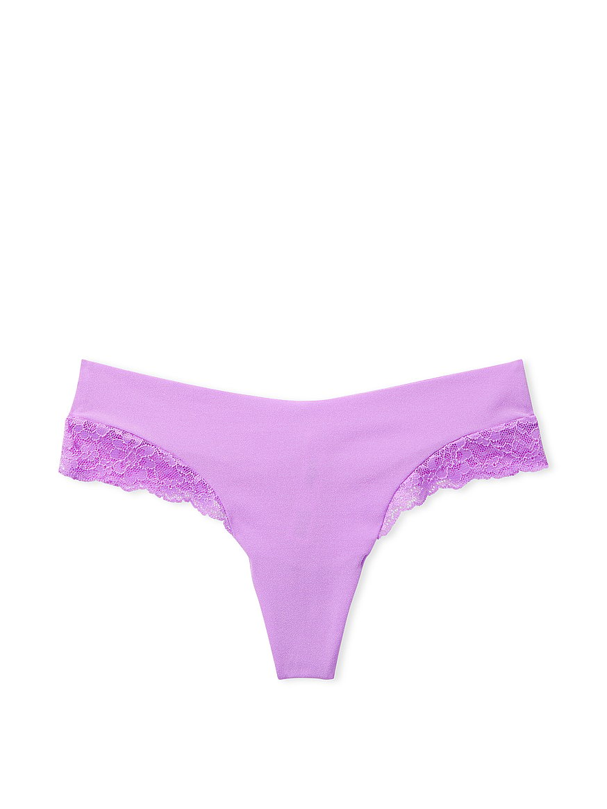 Victoria's Secret Pink Logo Crushed Velvet Thong Panty Underwear Maroon  Orchid L for sale online