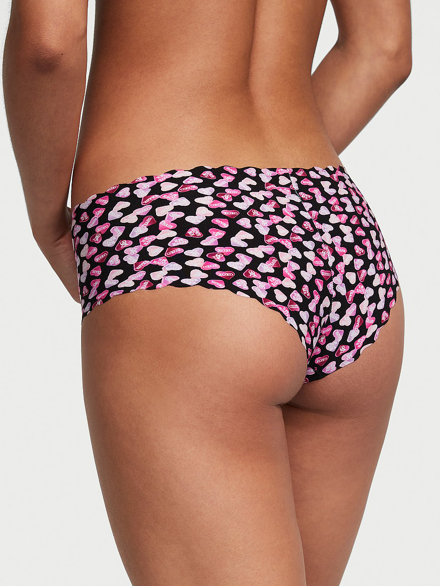 Scalloped Cheeky Panty - Candy red