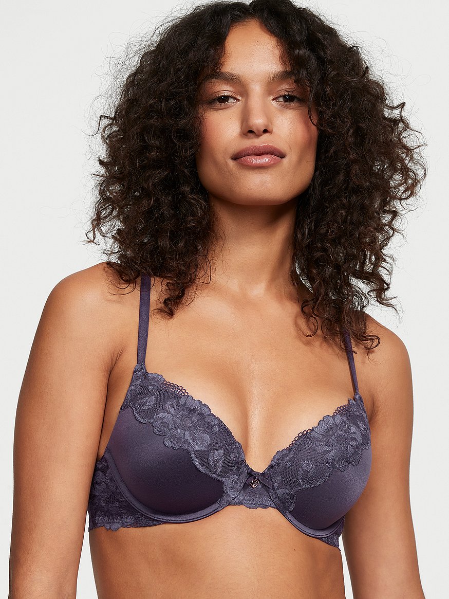 Blue WOMEN Fall in Love Lace Detailed Filled Push Up Bra
