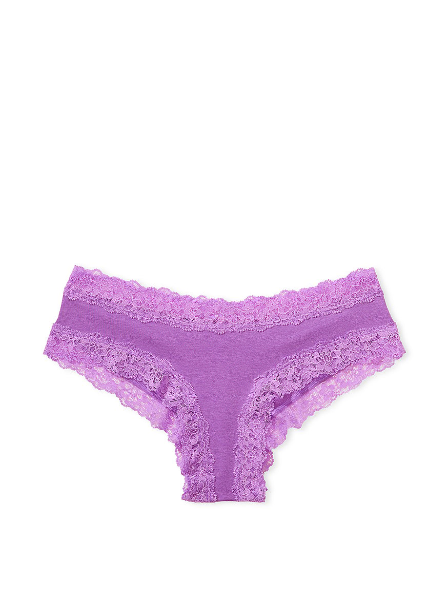 NWT*VICTORIA'S SECRET VERY SEXY Stretch Cotton Lace Cheeky Panty**Various  Colors