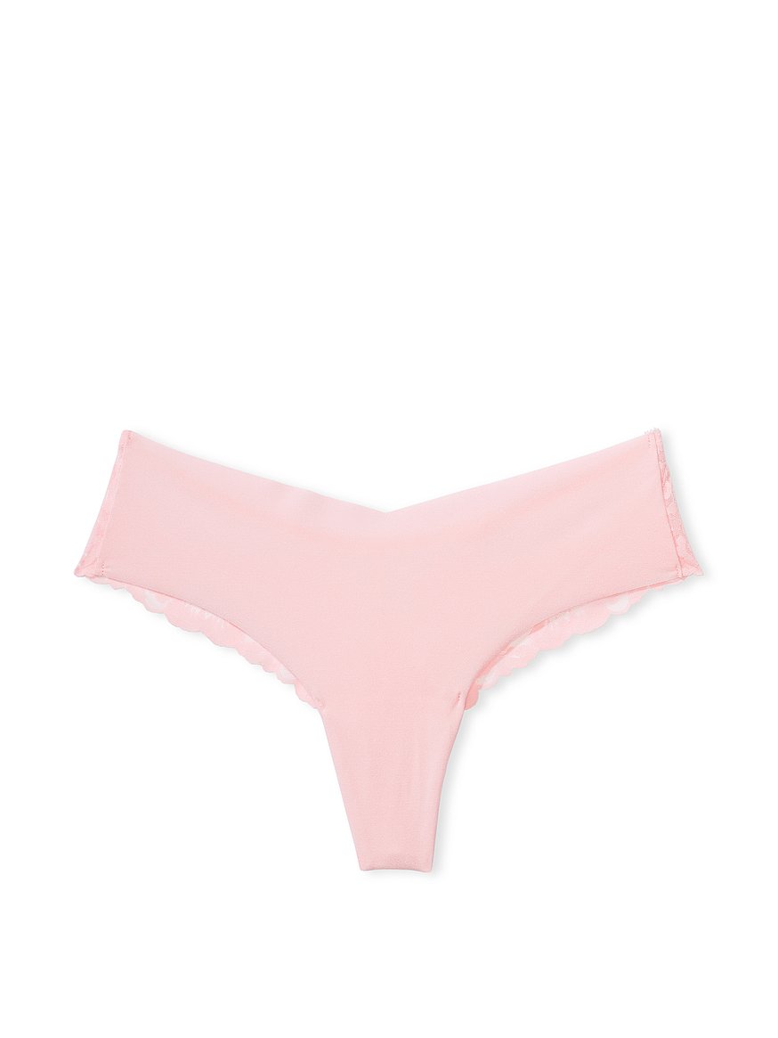 PINK Victoria's Secret Panties Thong Panty No Show Seamless Underwear Large  L 