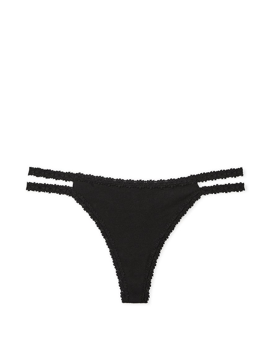Buy Wink Lace-Trim Strappy Thong Panty - Order Panties online