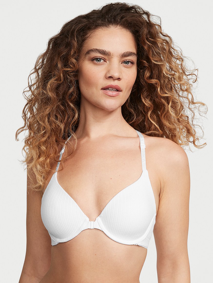 Front-Close Cotton Lightly Lined T-Shirt Bra