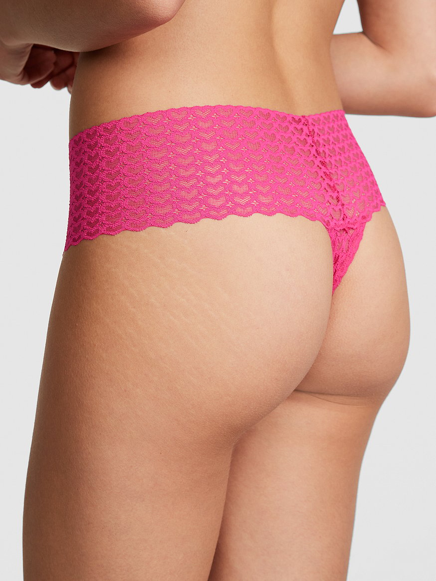 Victoria's Secret Panties Lingerie T-Back Thong XL Panty Underwear Sexy  PINK #34