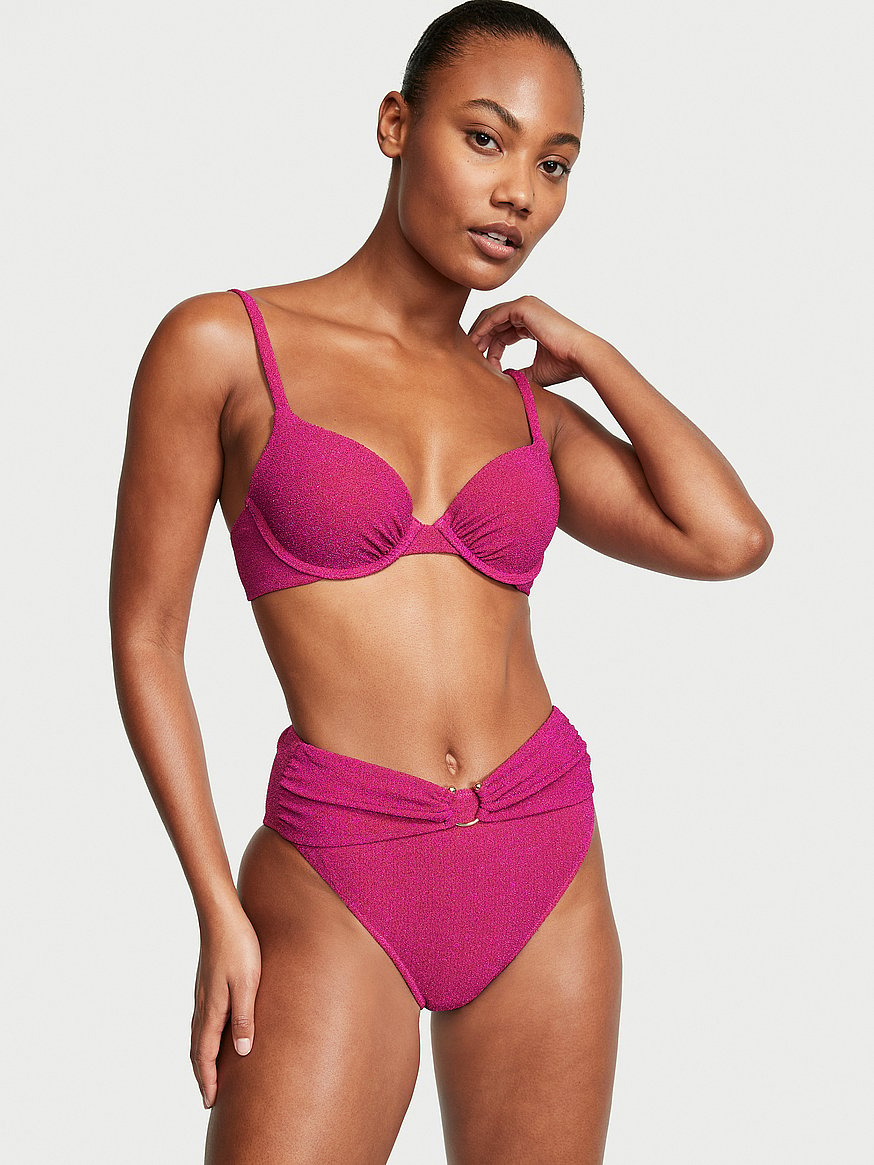 Victoria's Secret Women's Bombshell Swimwear Bikini Top Pink Size