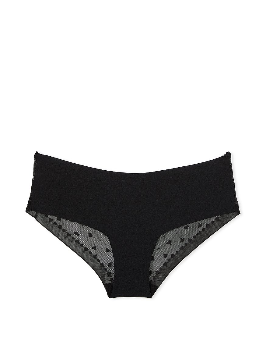 VICTORIA'S SECRET VERY SEXY Black Floral Lace & Mesh Low Rise Cheeky Panty  L XL