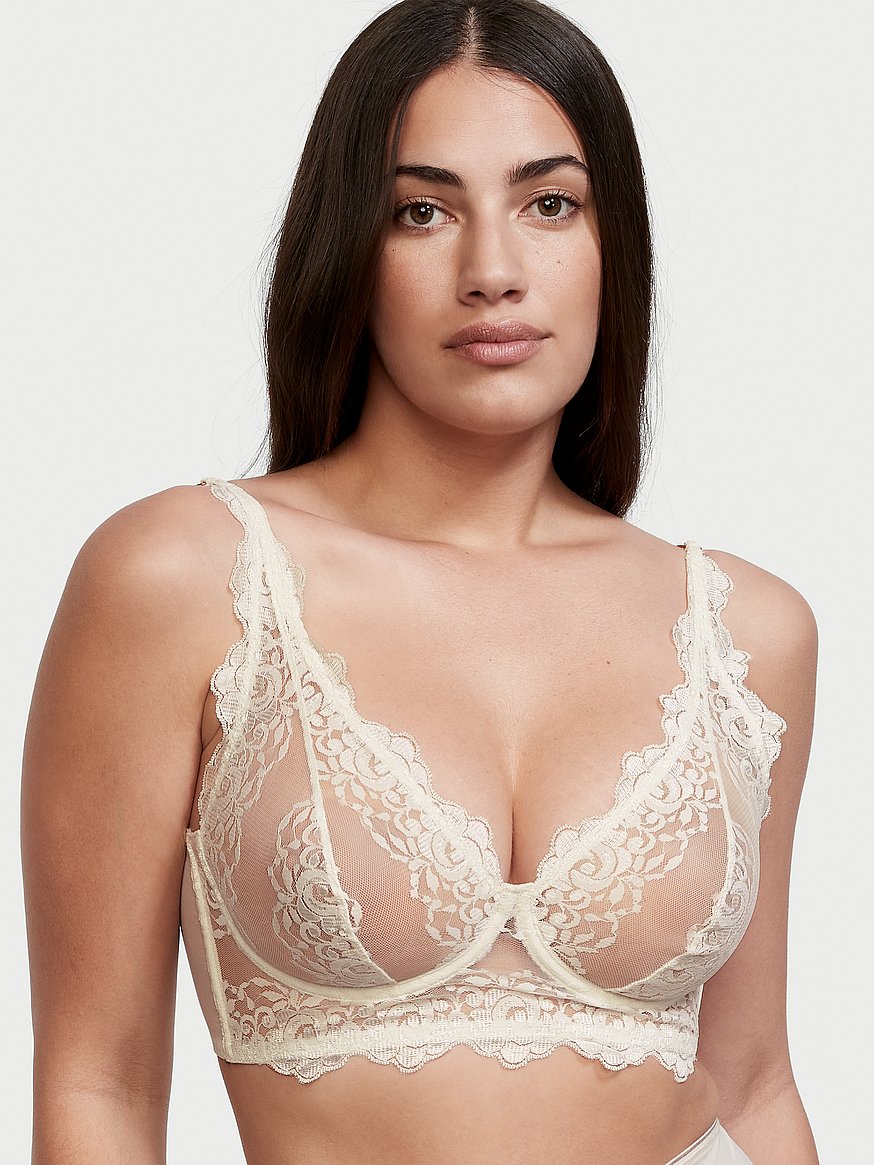 Black Two Tone Lace Bralette  Online Boutiques – Saved by the Dress