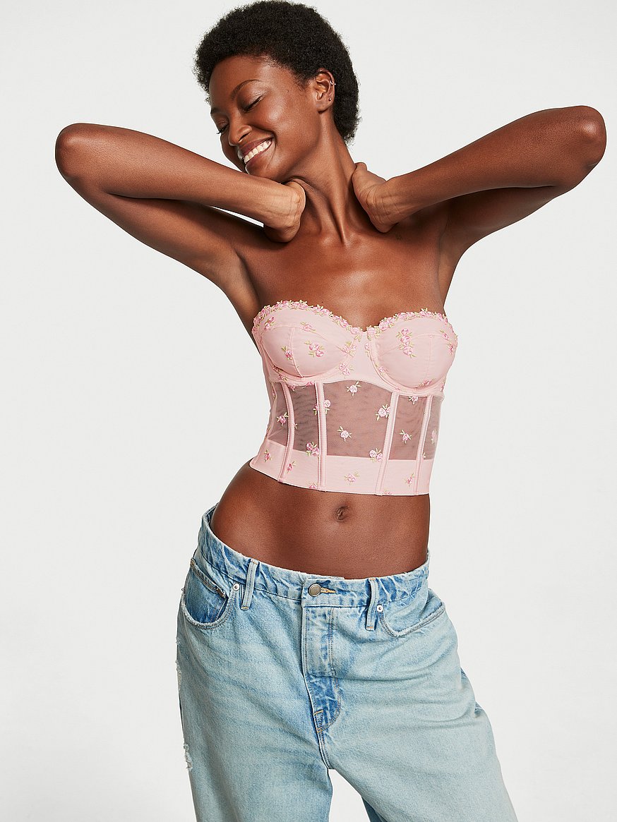anggiebryan wearing the Dream Angels Lace Strapless Corset Top on