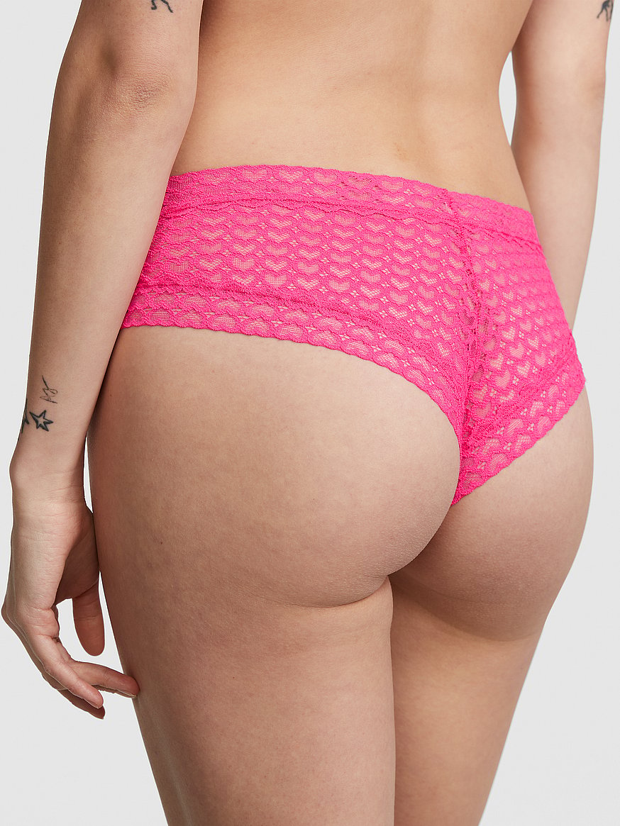 Buy Wink Lace-Trim Thong Panty - Order Panties online 5000000327 - PINK US