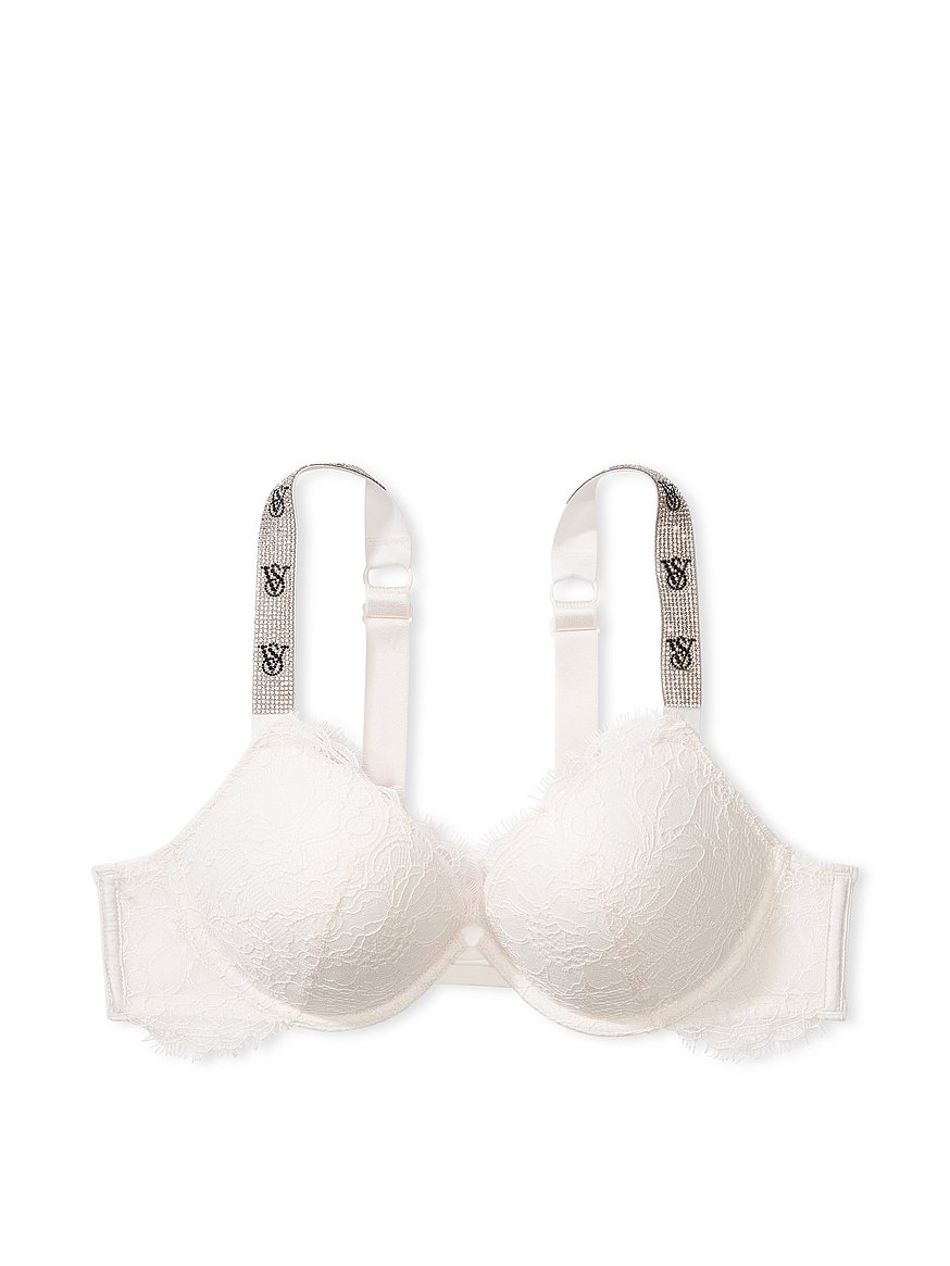 Buy Victoria's Secret Coconut White Lace Push Up Bra from the Next