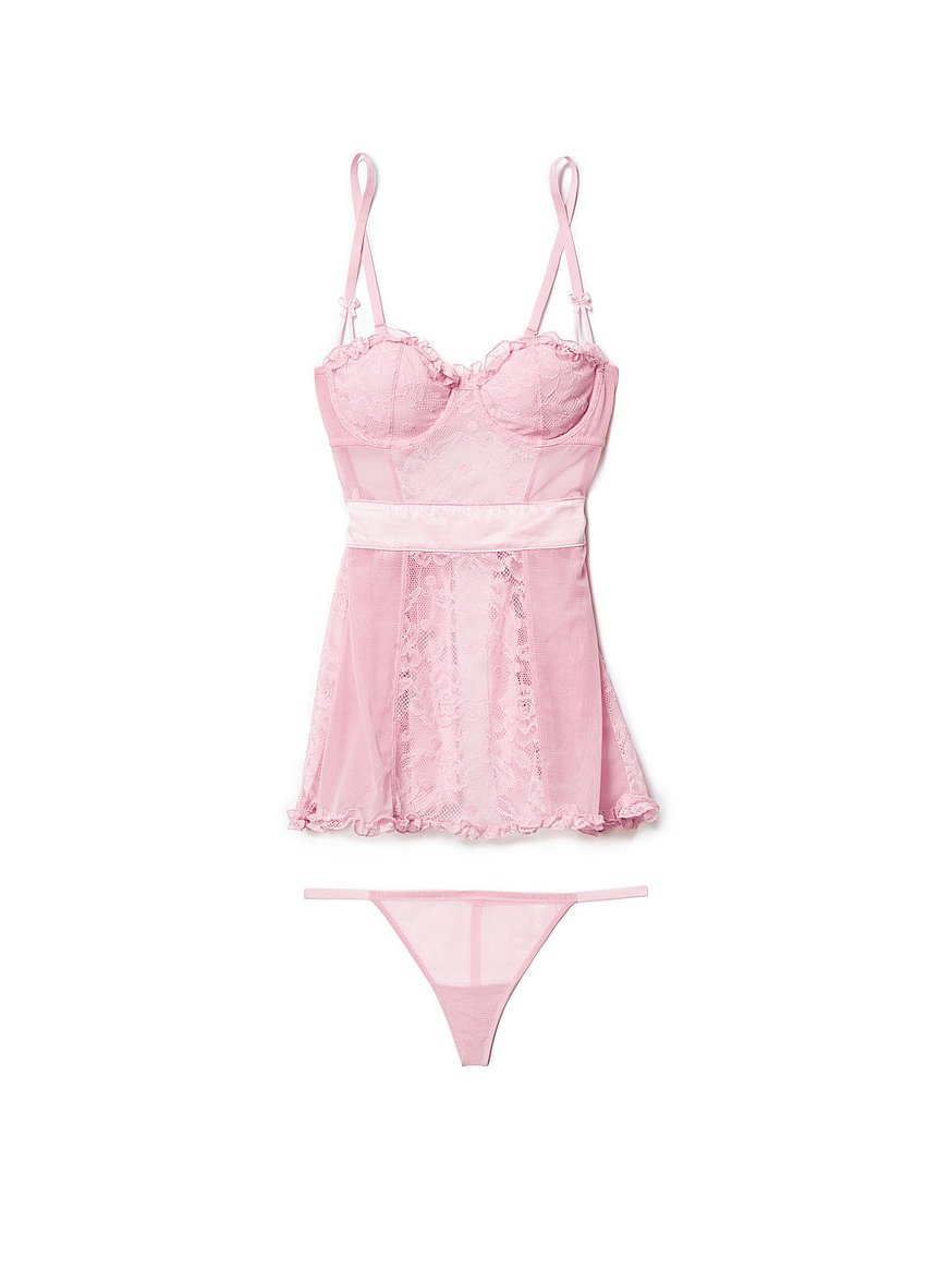 𝑆𝑒́𝑑𝑢𝑖𝑠𝑎𝑛𝑡𝑒 𝑉𝑖𝑛𝑡𝑎𝑔𝑒, Victoria's Secret Princess Bustier  Babydoll Top SOLD (thank you🎀) comment “restock” to request a possible  restock of this piece