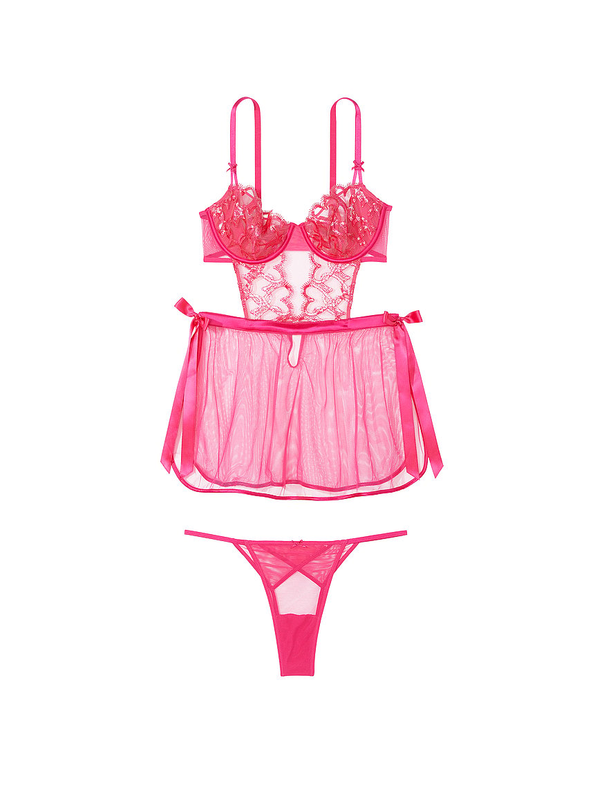 Victoria's Secret, Intimates & Sleepwear, Victorias Secret Hot Pink Bra  And Panty Set