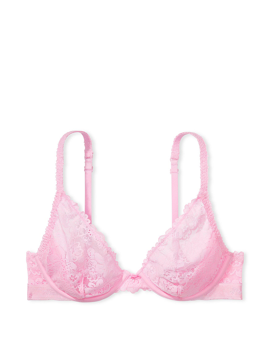 Makclan Love For Lace Underwired Plunge Bra - Pink (38C)