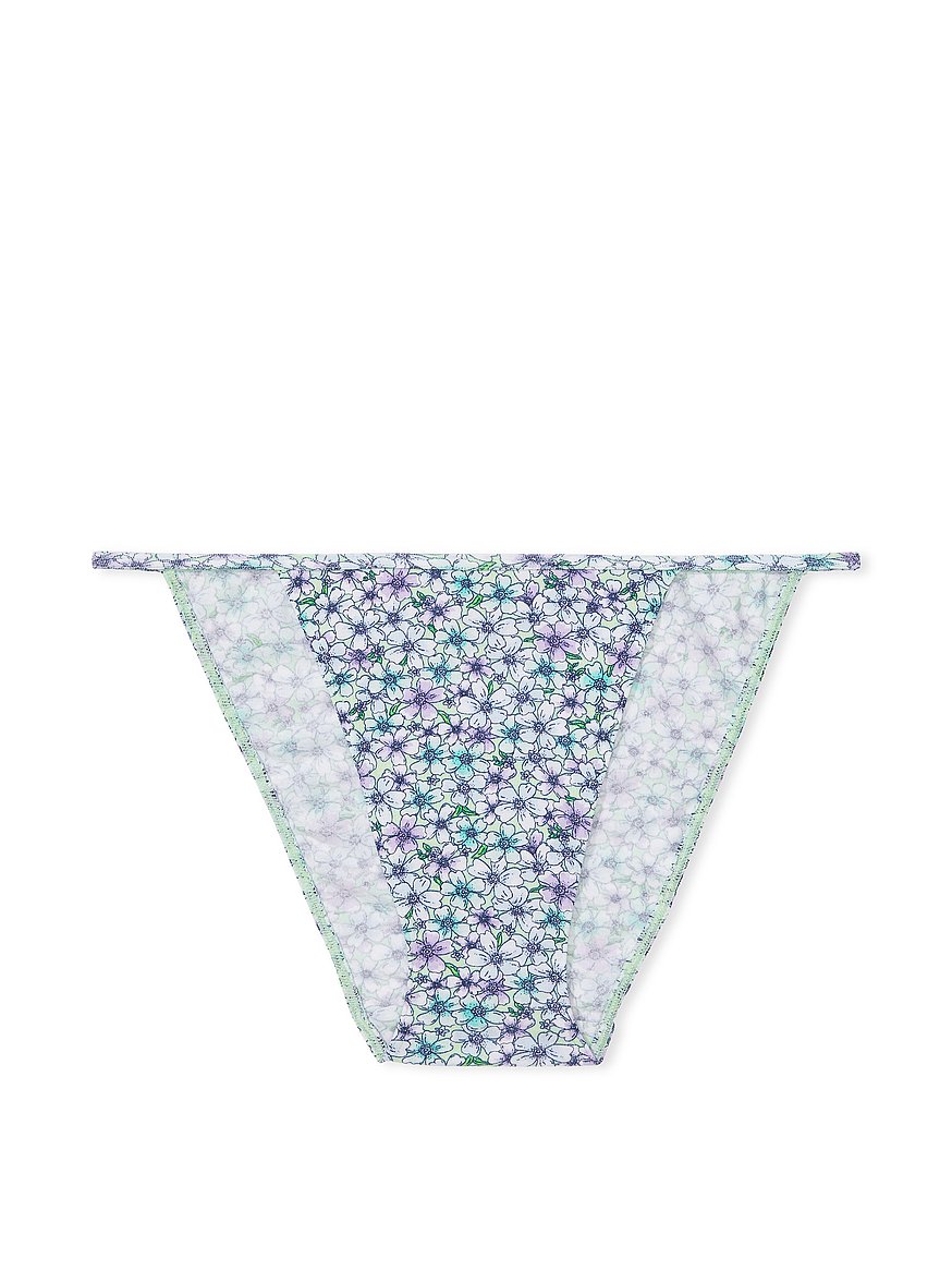 VICTORIAS SECRET STRETCH cotton String Bikini Floral Panty size XLarge  $11.19 - PicClick
