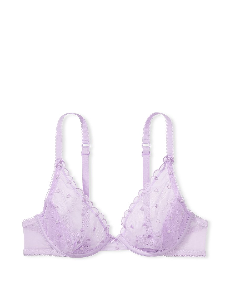 Victoria's Secret on X: Beautiful inside & out: the Very Sexy Lightly Lined  Plunge Bra, lined in pink satin.  #XOVictoria   / X