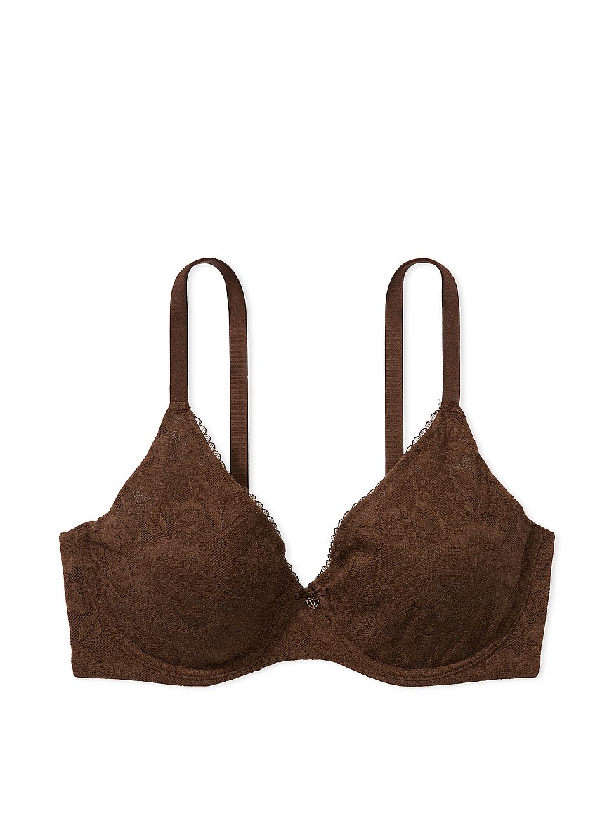 DD Brown Lace Underwired Full Cup Bra - 38G Zambia