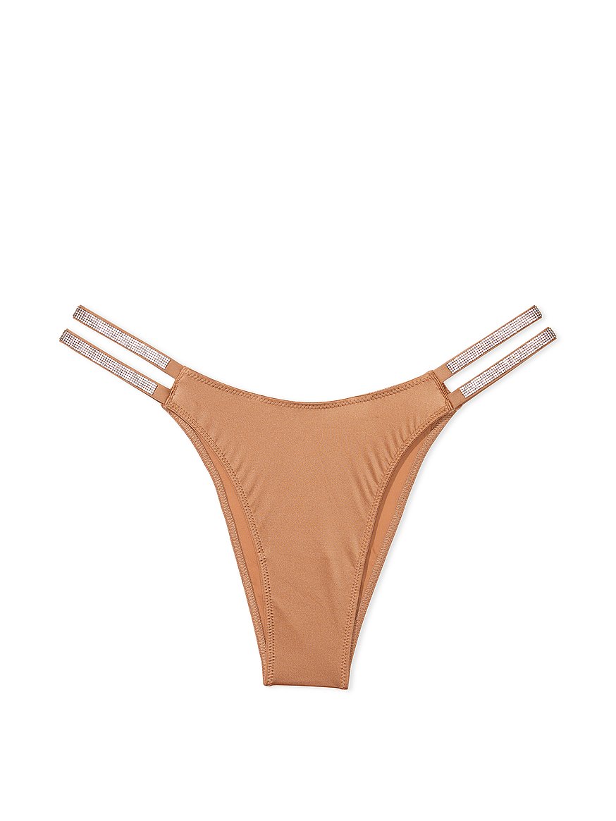 Double Shine Strap Smooth Brazilian Panty