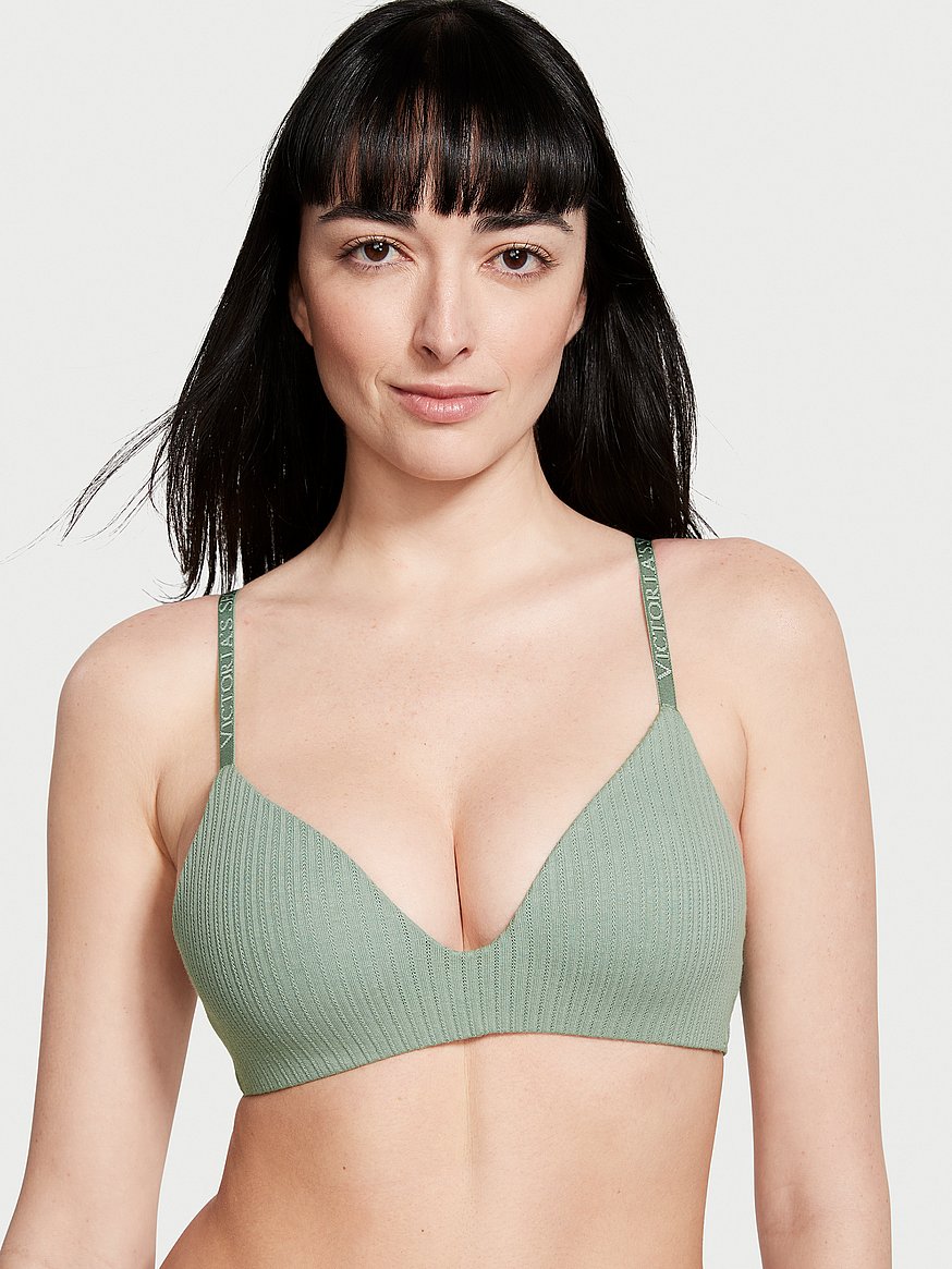 Ambrielle Everyday Wirefree Full Coverage Bra, Color: Evergreen