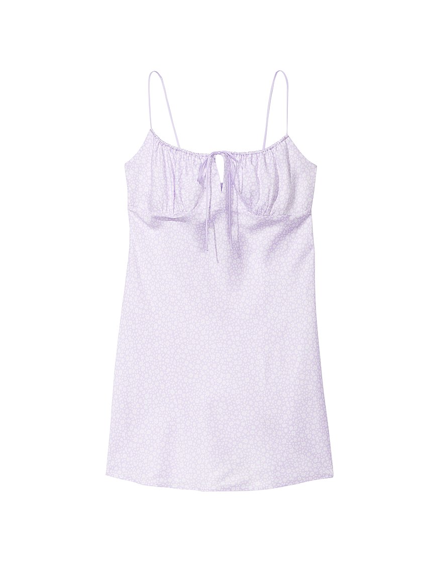 Adorable Sheer Camisole in Light Purple featuring Floral Lacing