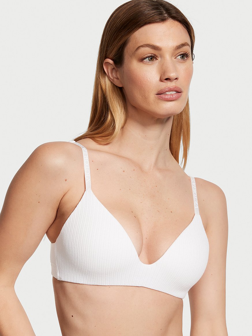 Logo & Lace Lightly Lined Wireless Bra from Victoria Secret on 21
