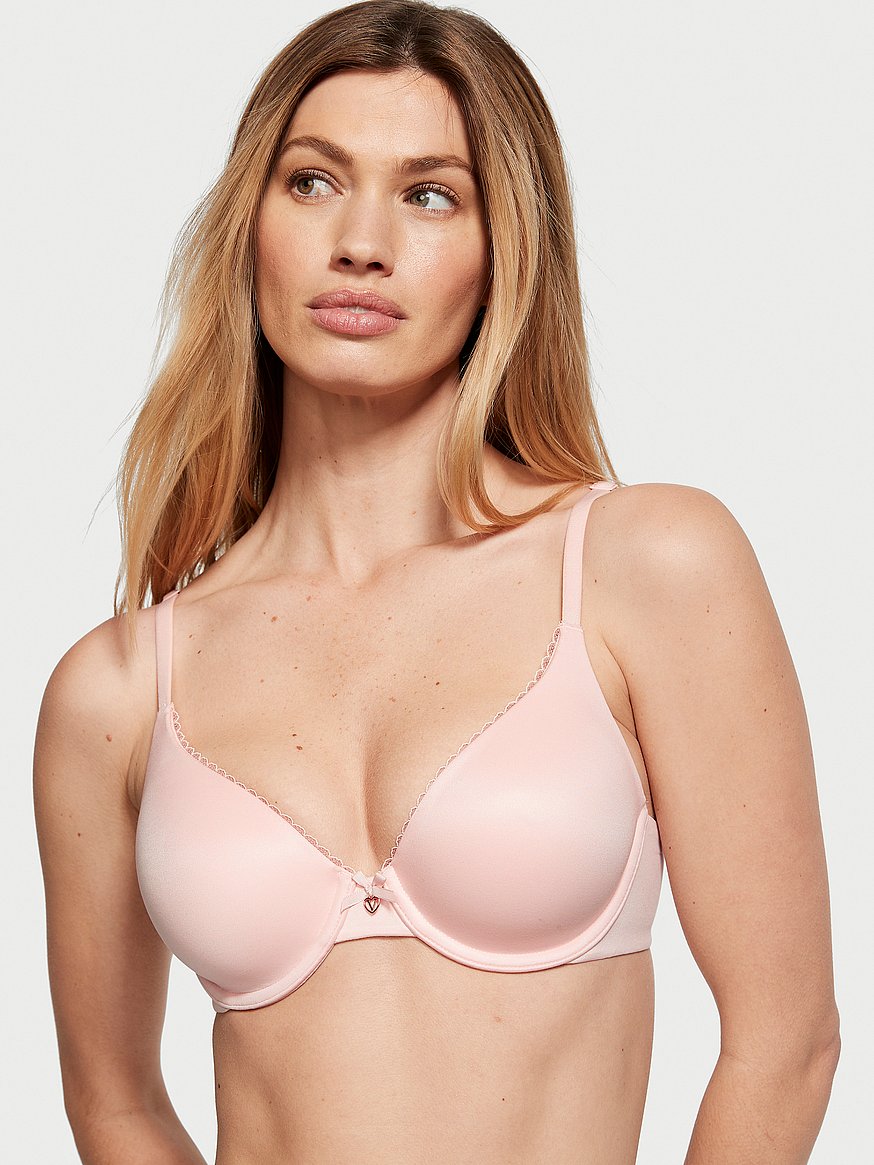 Fit Fully Yours Crystal Smooth Underwire T-Shirt Bra, Pink – Bras