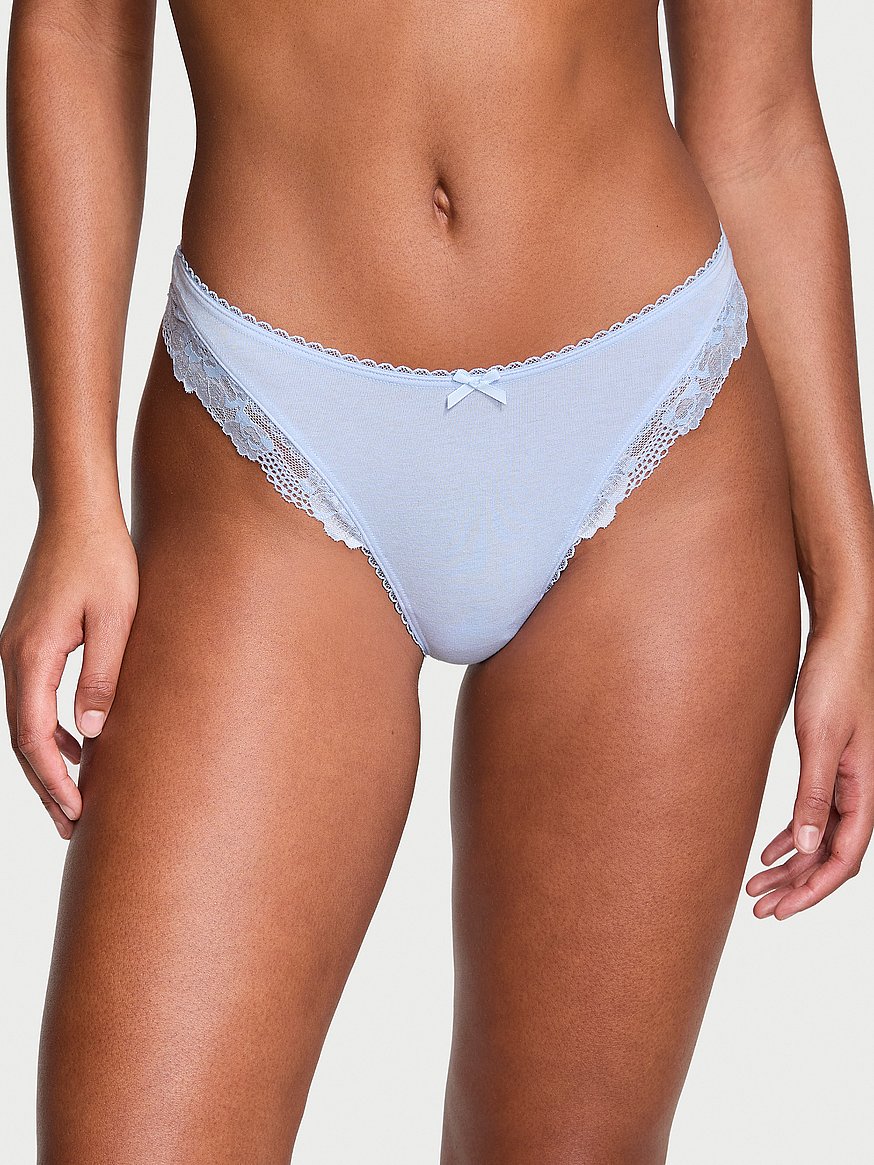 Buy Stretch Cotton High-Leg Scoop Thong Panty - Order Panties online  5000009055 - Victoria's Secret US