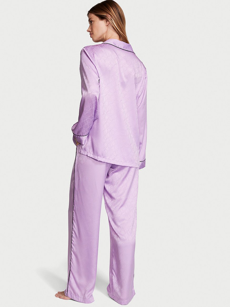 Victoria's Secret Black Satin Pajama Set