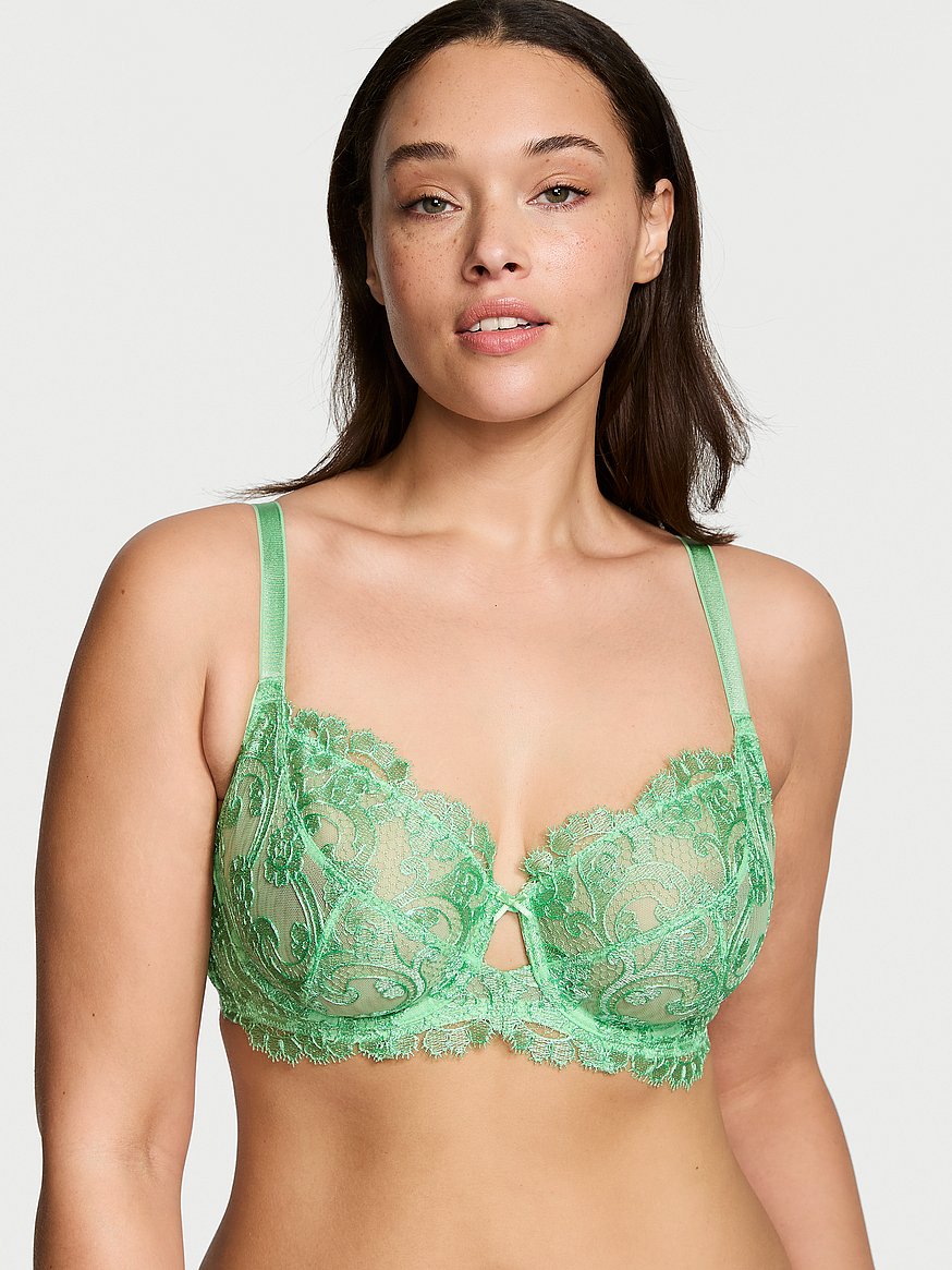 The Fabulous by Victoria's Secret Unlined Boho Floral Embroidery Full-Cup  Bra