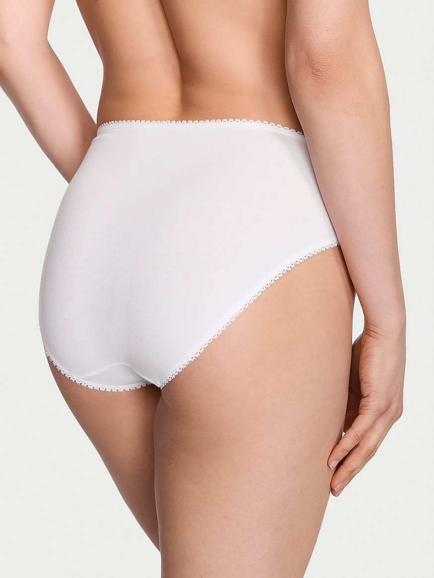 Stretch Cotton High-Leg Brief Panty