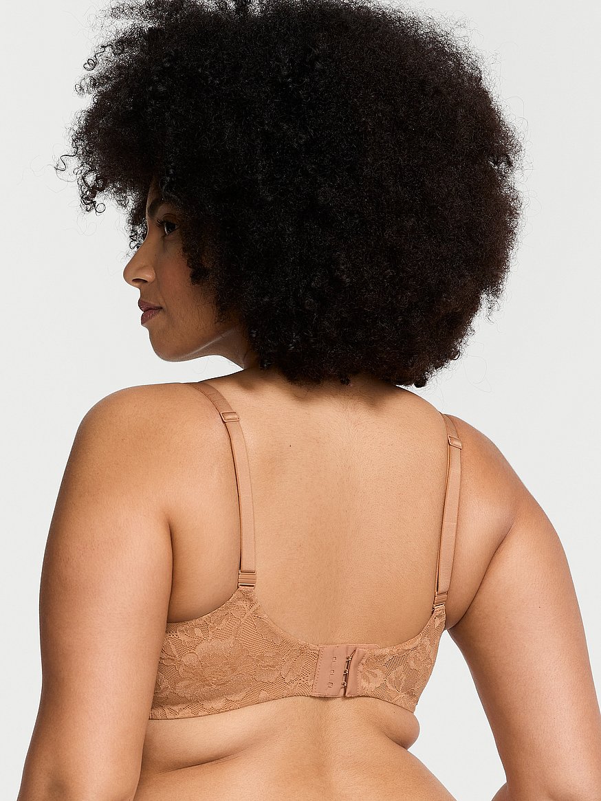 Body by Victoria Perfect Shape Underwire Bra - Black Tan Lace Overlay -  Size 38C