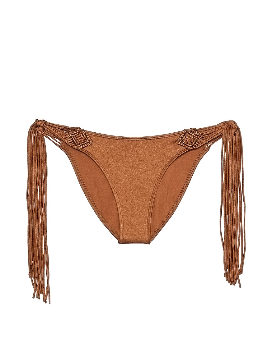 New Style VS Archives Swim Macrame Fringe Cheeky Bikini Bottom