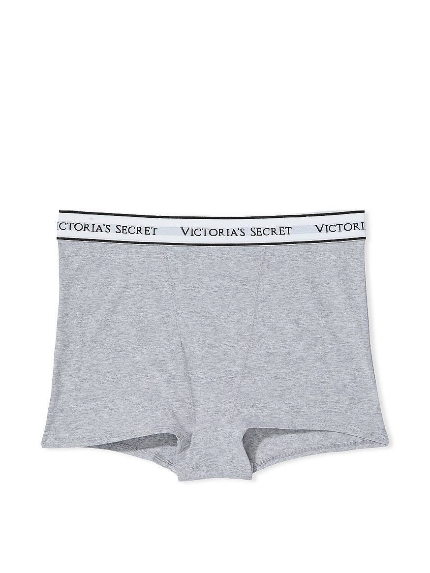 Logo Cotton High-Waist Boyshort Panty