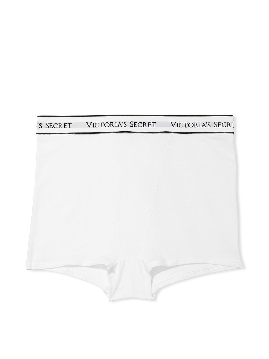 Logo Cotton High-Waist Boyshort Panty