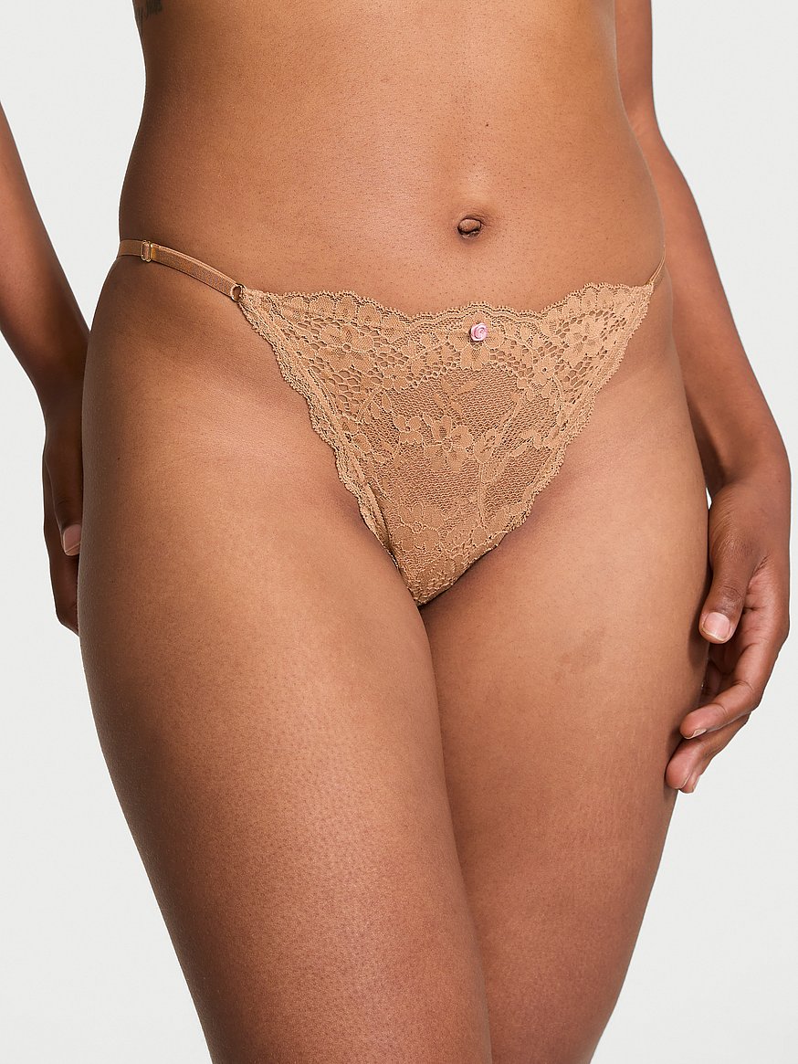 Lace Adjustable String Bikini Panty