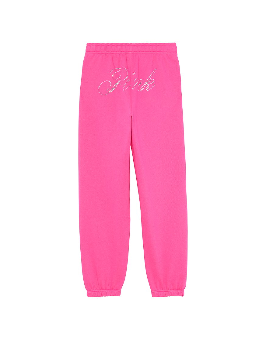 Vs Pink deals Neon Love Pink Logo Oversized Campus Sweatpants Bundle