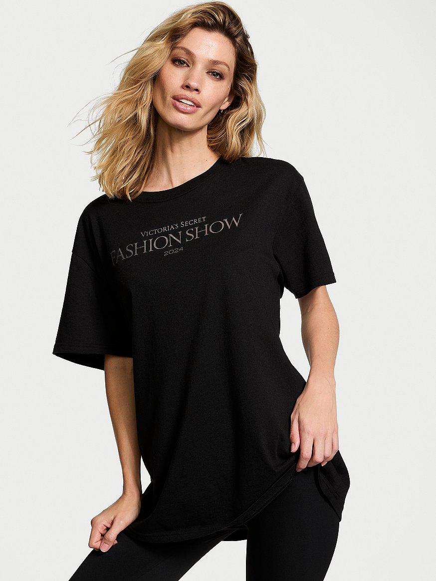 Victoria's Secret Paris rock the popular Runway Tee