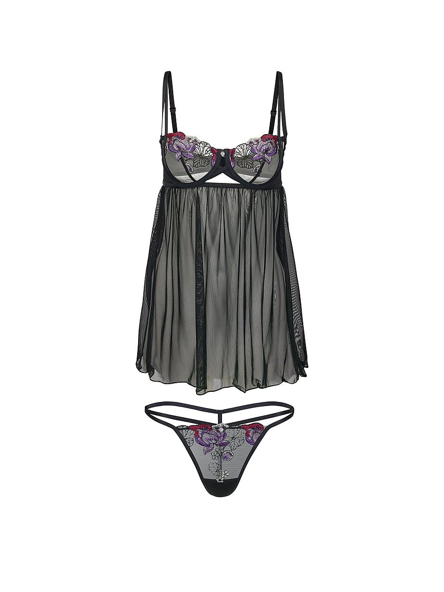 Victoria's Secret hotsell Purple and Black Lingerie Dress