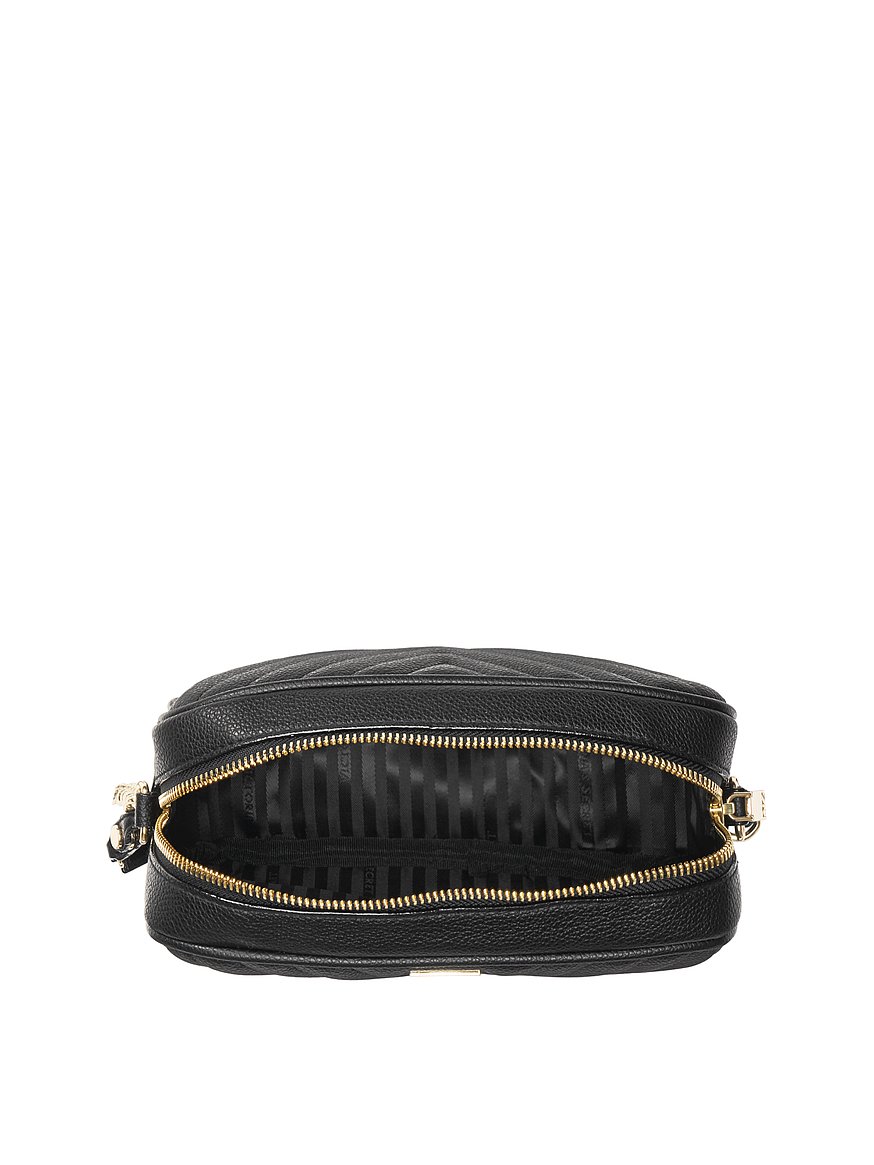 Victoria's Secret Black Velvet Pebbled Crossbody Purse Bag Style #11100502  | eBay