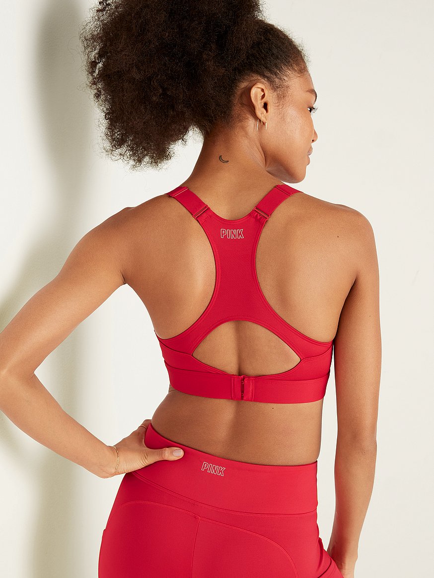 ❎BNWT Victoria's Secret The Player Racerback Strappy Red Sports Bra,  Women's Fashion, Activewear on Carousell