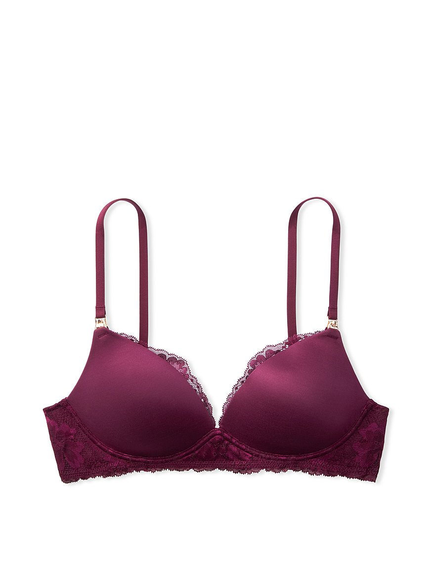  Victoria's Secret Nursing Bra for Breastfeeding, Maternity Bra  for Pregnancy, Wireless, Lightly Lined, Body by Victoria Collection, Maroon  (38DD) : Clothing, Shoes & Jewelry