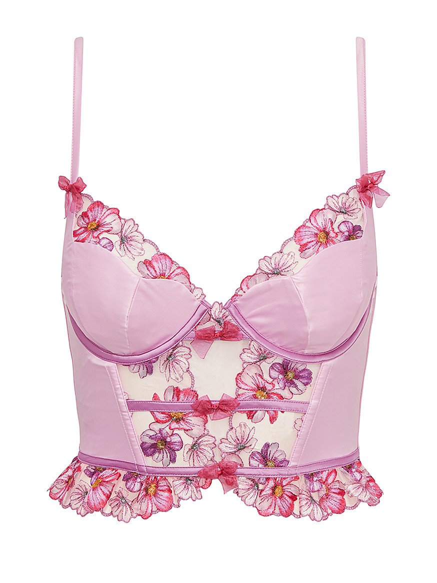 For Love online & Lemons Falling Floral Underwire Bustier