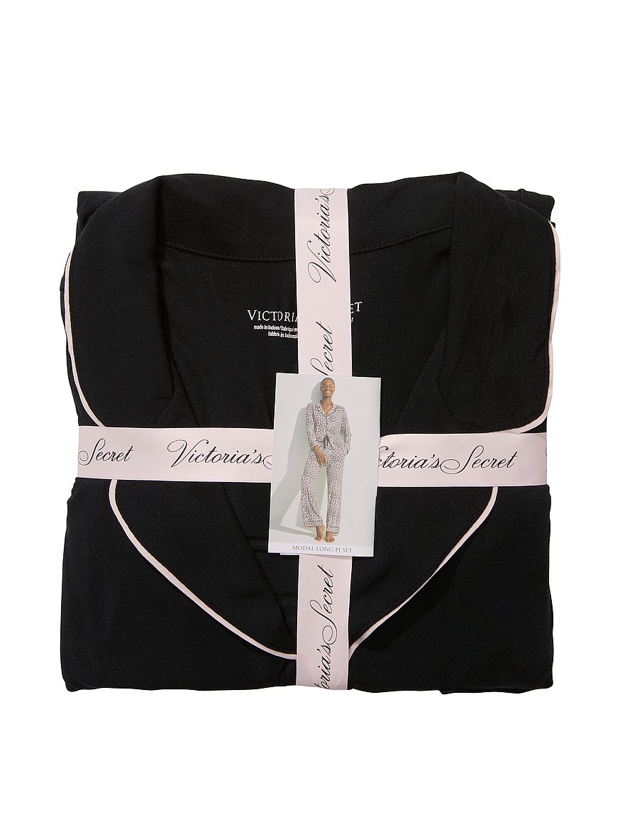 Victoria's Secret, Intimates & Sleepwear, Victorias Secret Longline  34b36d38d Bra Set Panty Black Floral Embroidered