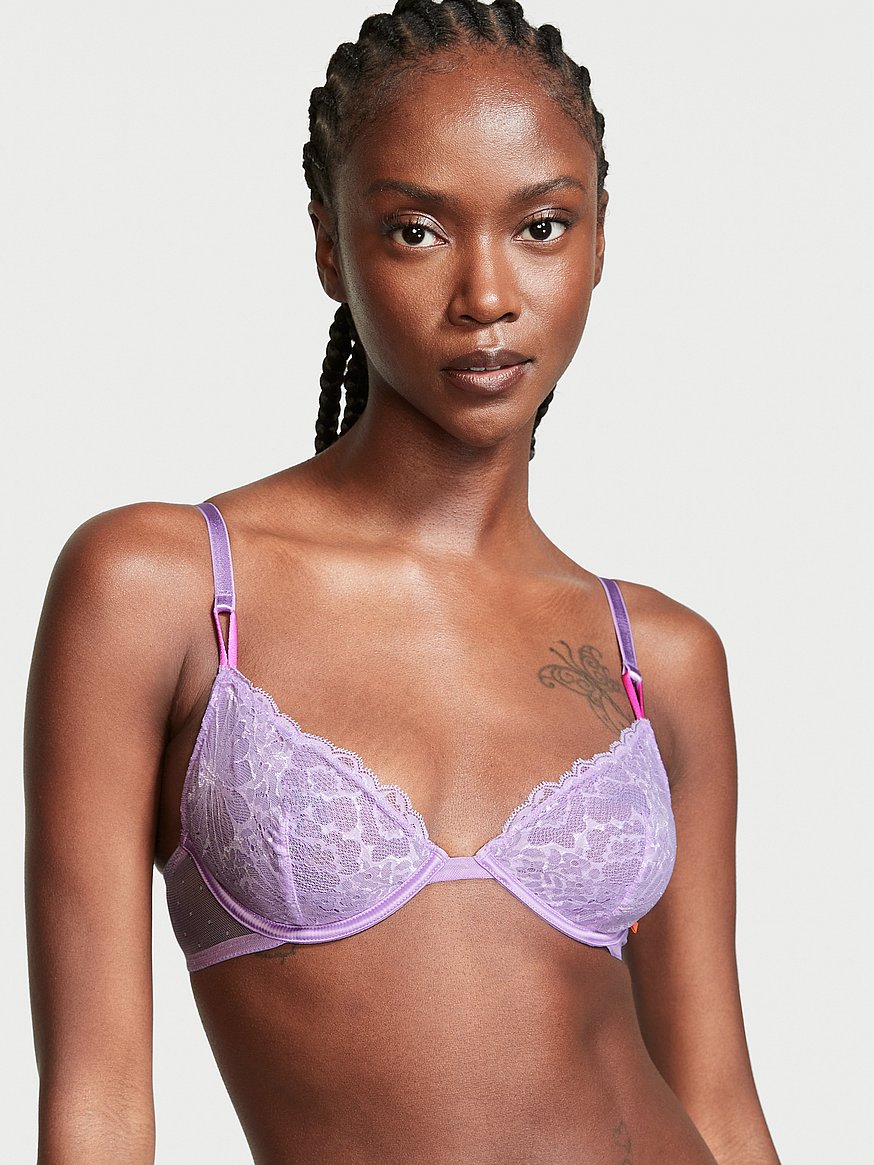 Sexy Code 1701 Women's Lace Unlined Balconette Demi-Cup Underwire Sheer Bra  : : Clothing, Shoes & Accessories