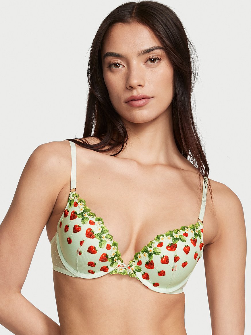 Victoria's Secret Strawberry Embroidered Bra