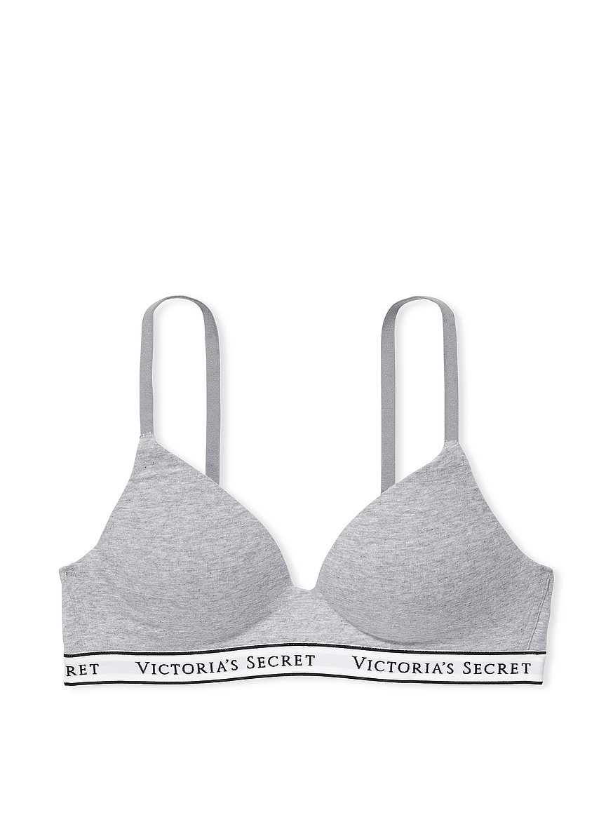 Buy Victoria's Secret Black Non Wired Logo T-Shirt Bra from Next Latvia