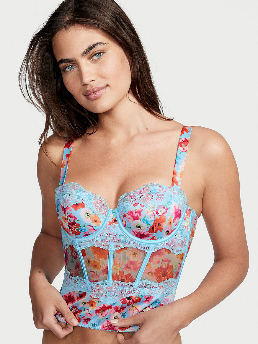 Victoria's Secret NWOT Unlined Lace-Up Corset Top Lemon Grove in Medium  Blue - $45 (34% Off Retail) - From Rose