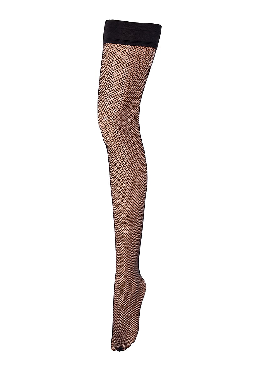 Light Blue Fishnet Thigh High with Lace Top – Real World Products